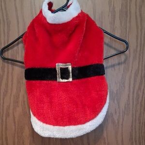 Festive Red Pet Costume with Belt